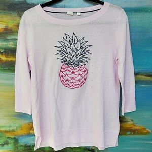 GAP Light Pink Pineapple Sweater
